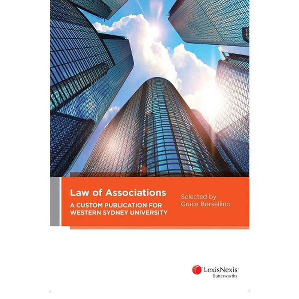 Law of Associations A Custom Publication for Western Sydney University