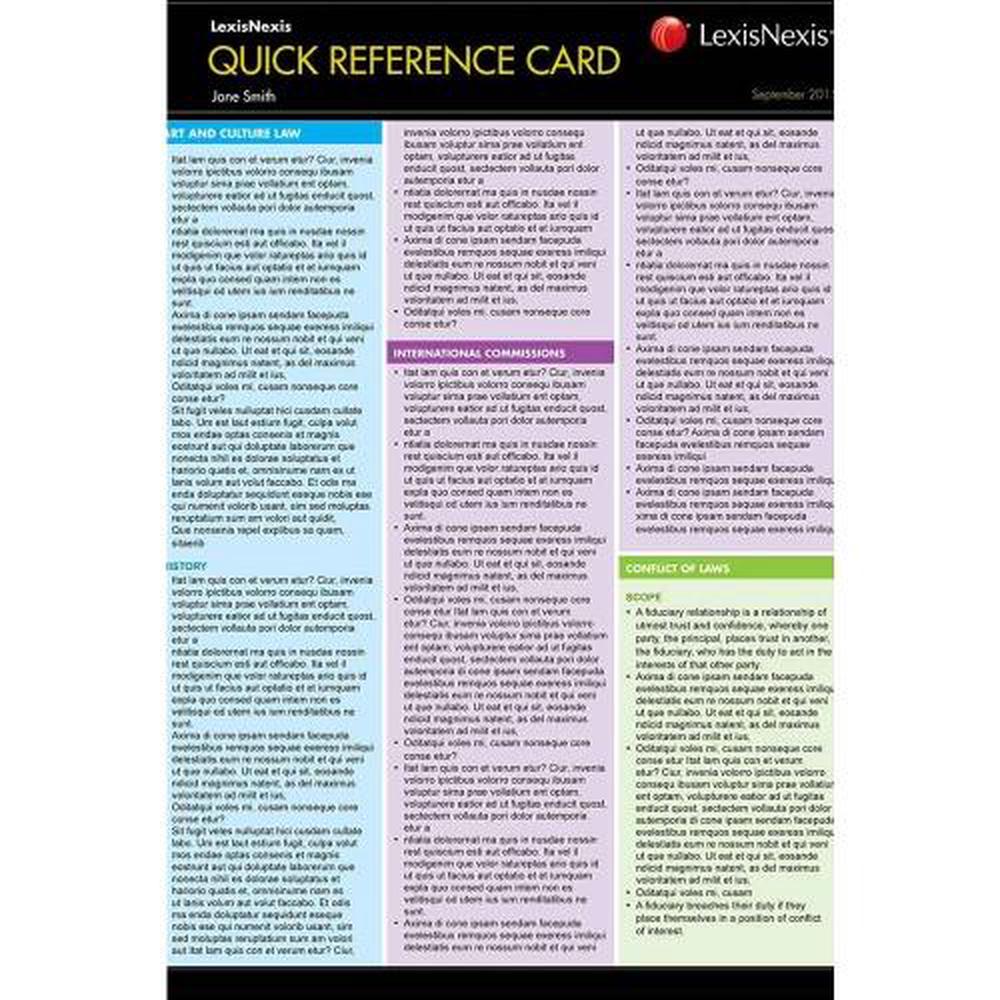 Quick Reference Card: International Law, 2nd Edition, 9780409354911