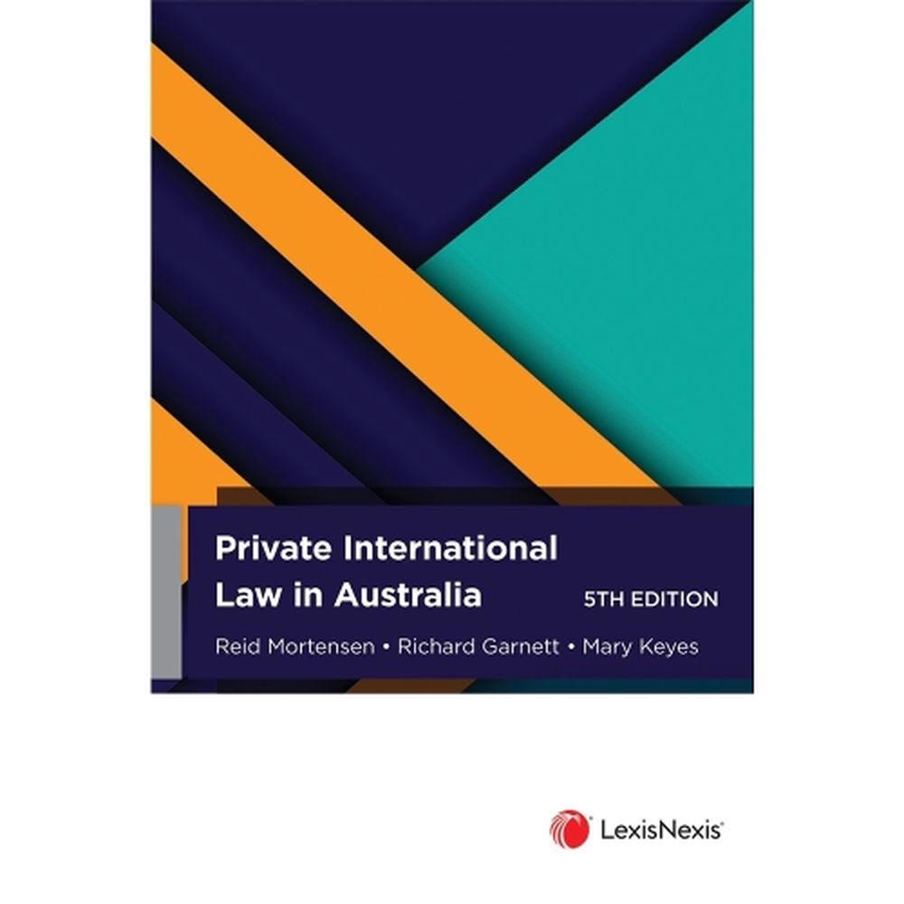 Private International Law in Australia, 9780409355376