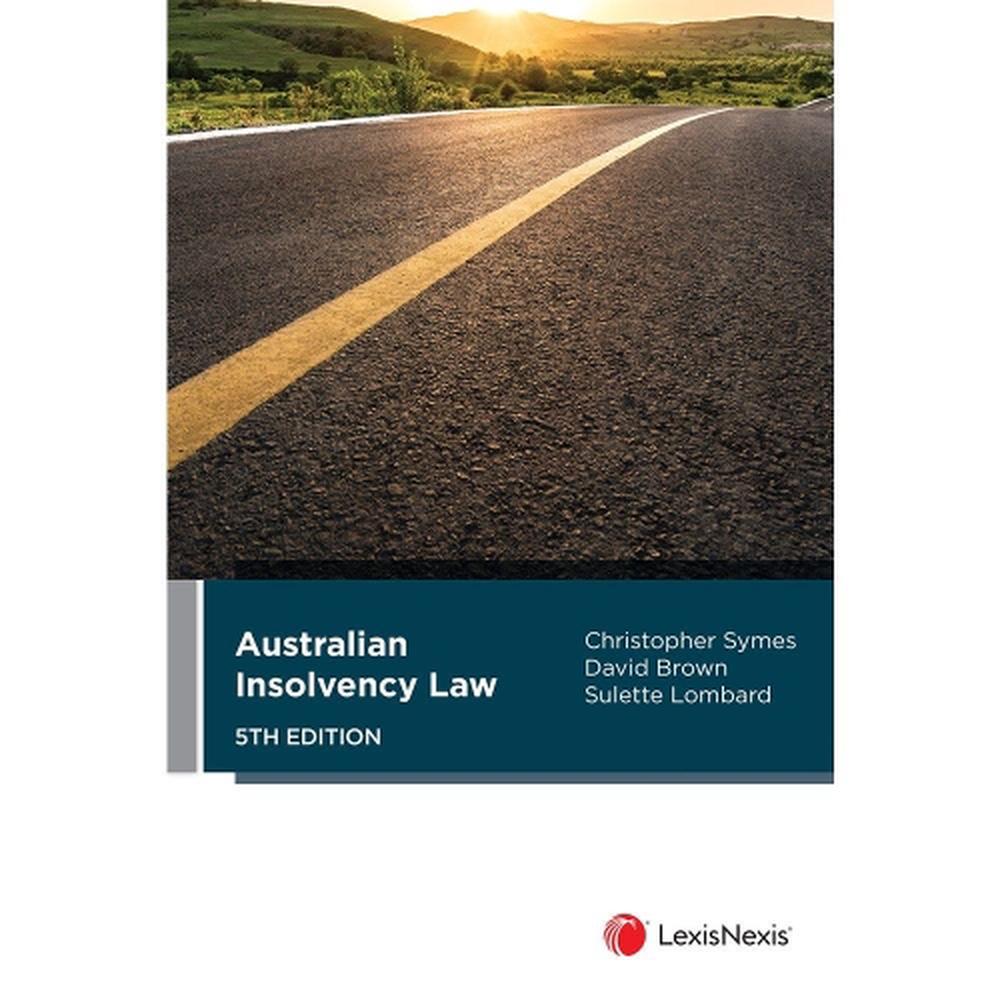 Australian Insolvency Law, 9780409356991