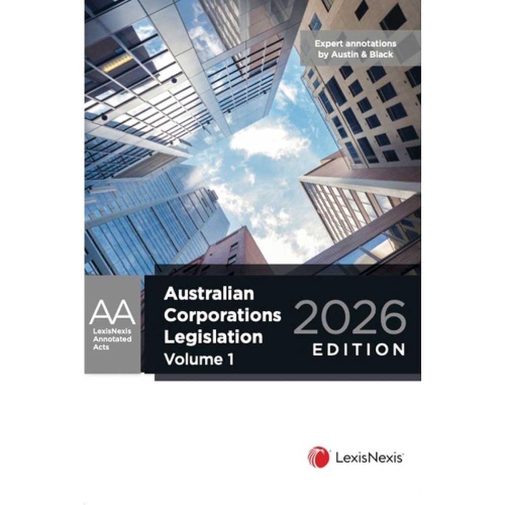 Australian Corporations Legislation 2026 (2 Volume Set), 2026th Edition by Robert Austin - ISBN: 9780409363517