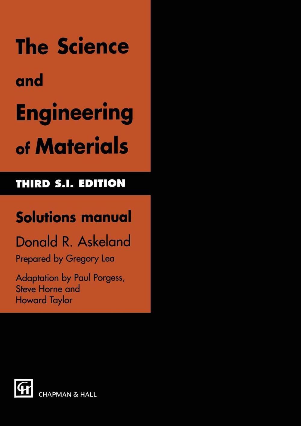 The Science and Engineering of Materials, 3rd Edition, 9780412726101