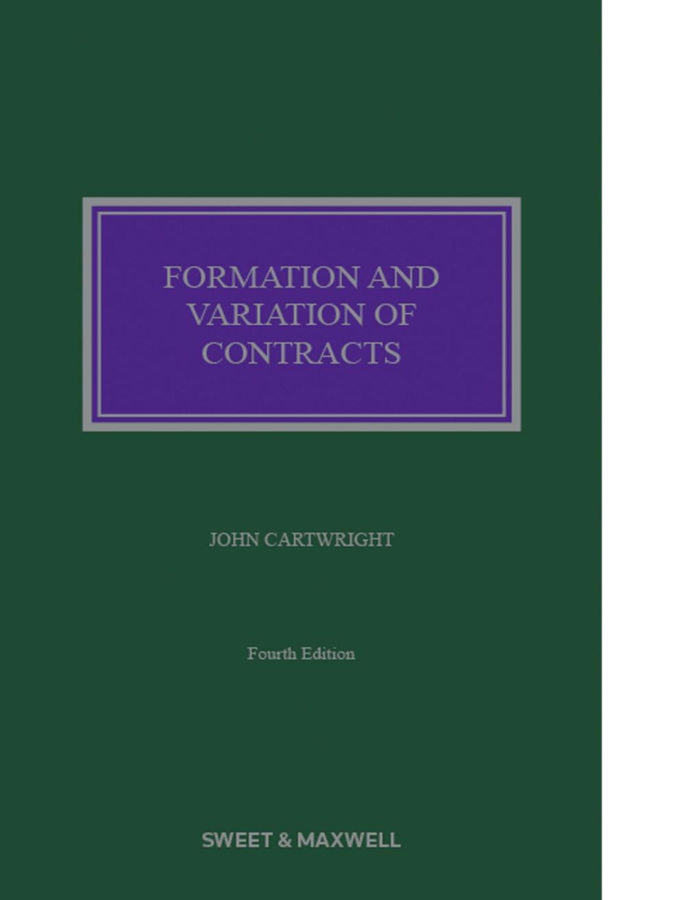 Formation and Variation of Contracts, 9780414119000