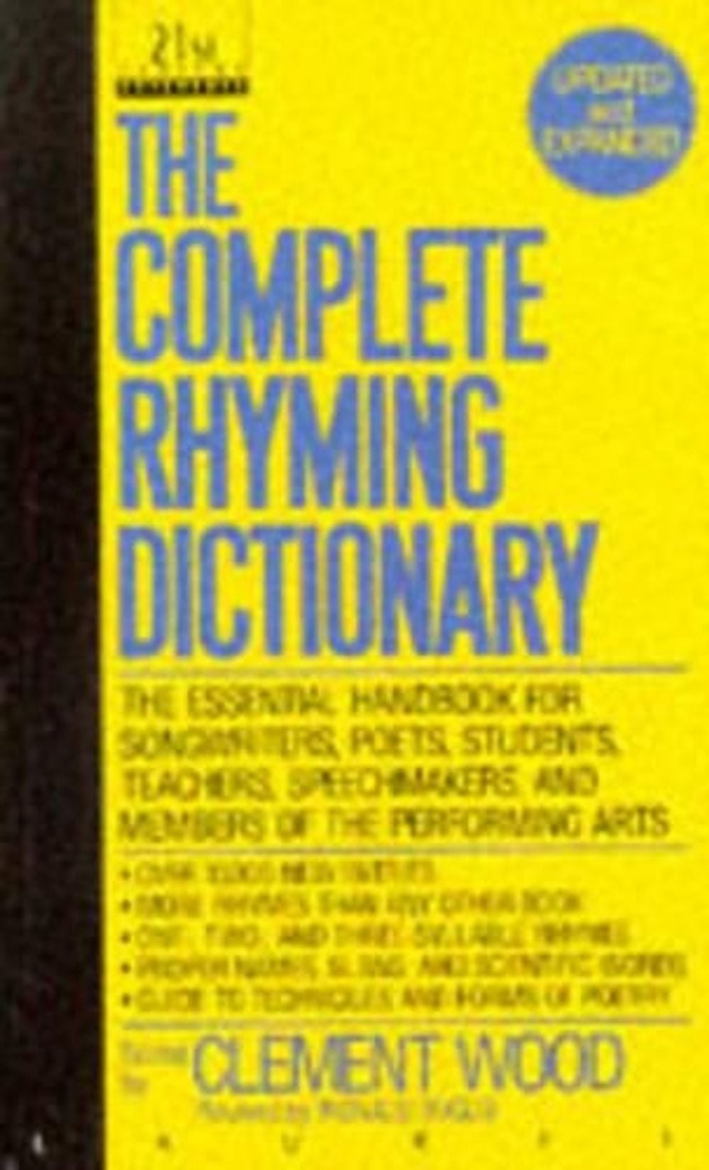 The Complete Rhyming Dictionary by Clement Wood - ISBN: 9780440212058