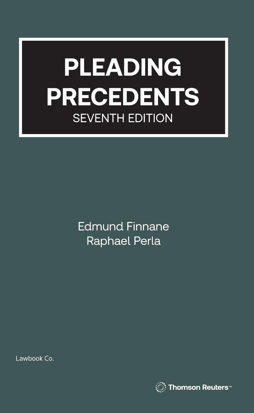 Pleading Precedents, 9780455233925