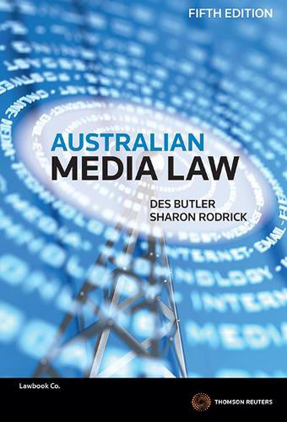 Australian Media Law, 5th Edition by Des Butler, Paperback