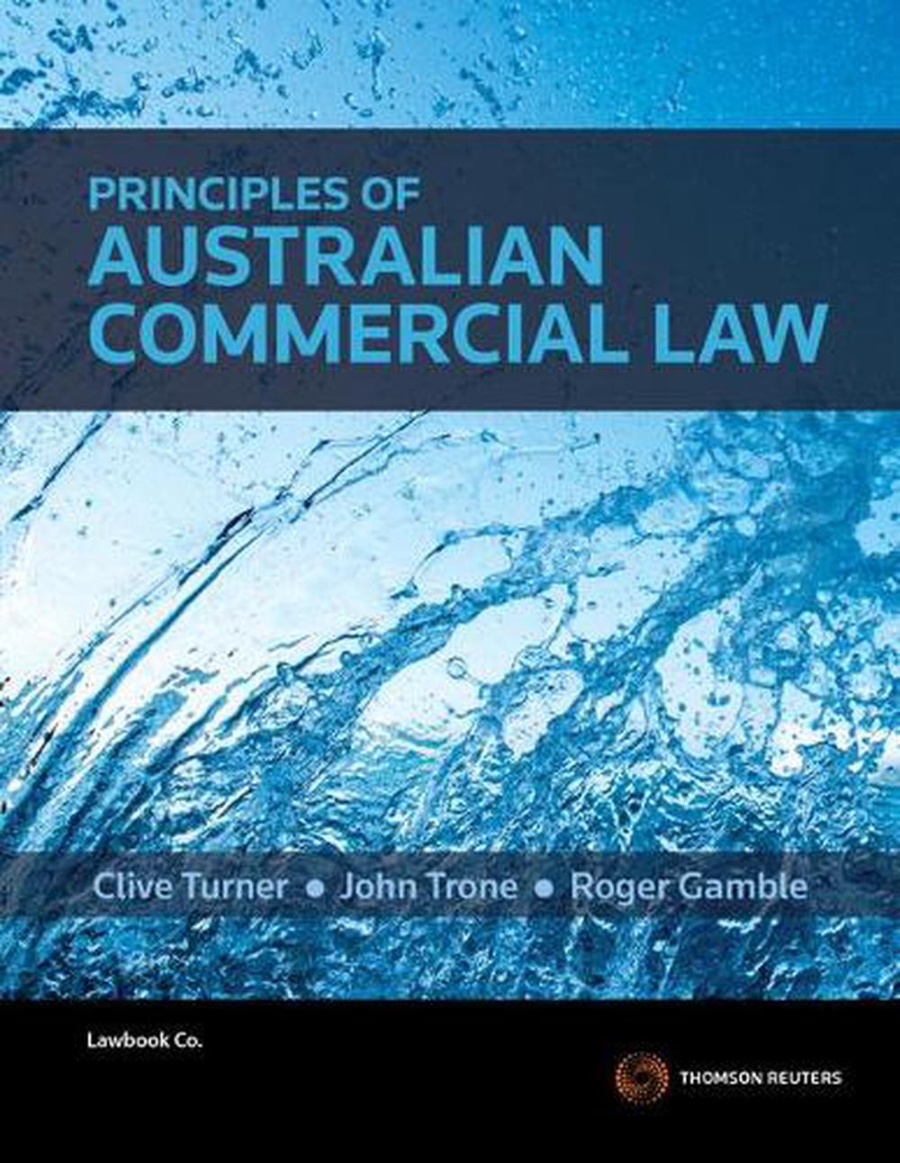 Principles of Australian Commercial Law by Roger Gamble, Paperback, 9780455239026 Buy online