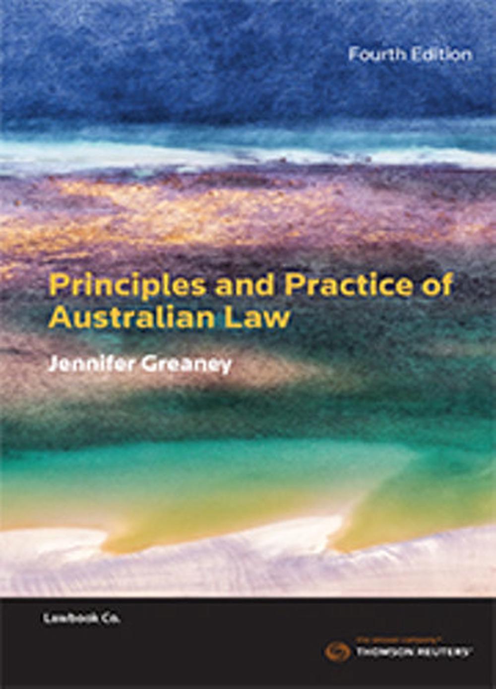 Principles and Practice of Australian Law, 9780455243702