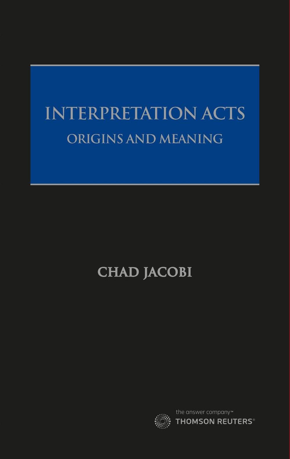 Interpretation Acts, 9780455500607