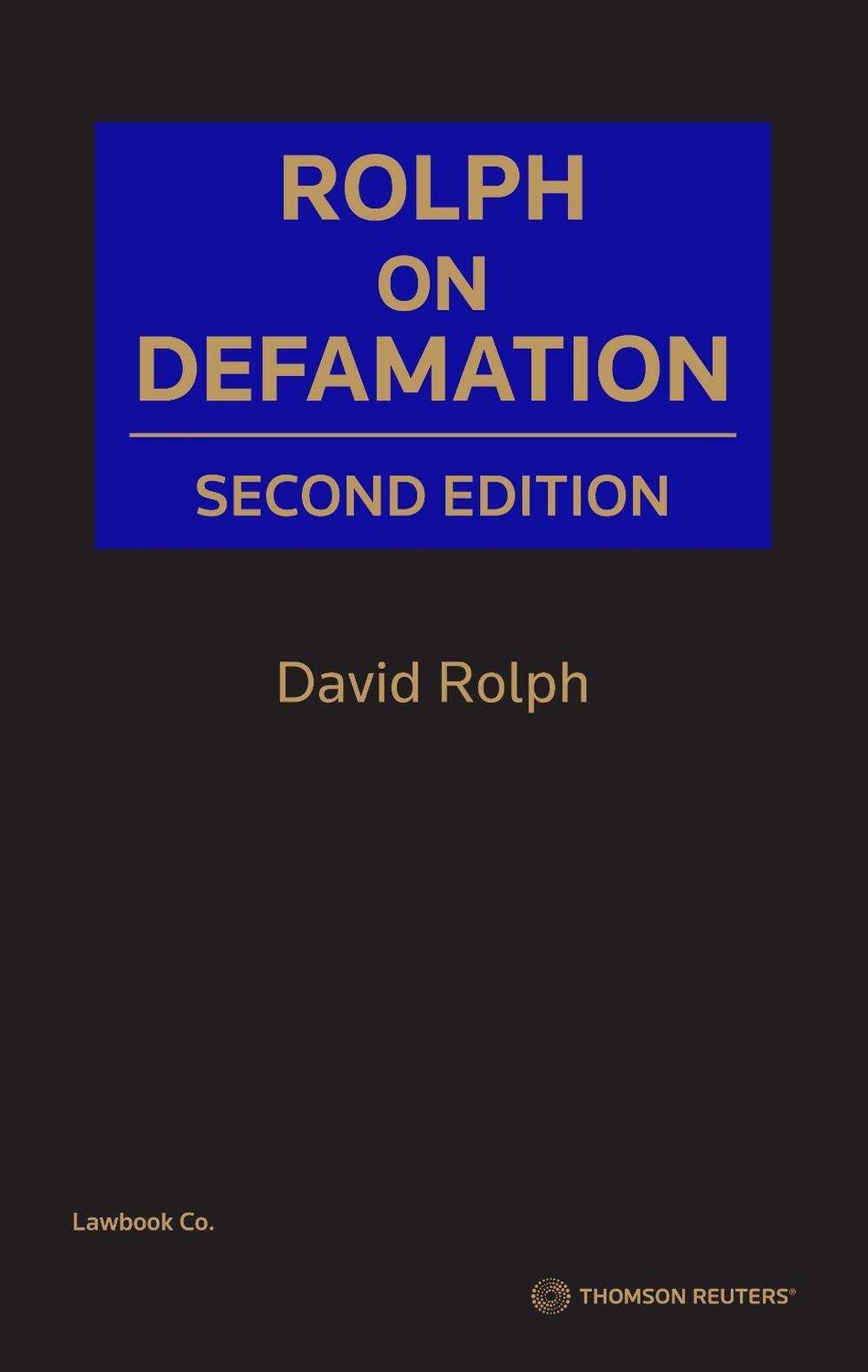 Rolph on Defamation, 9780455502113