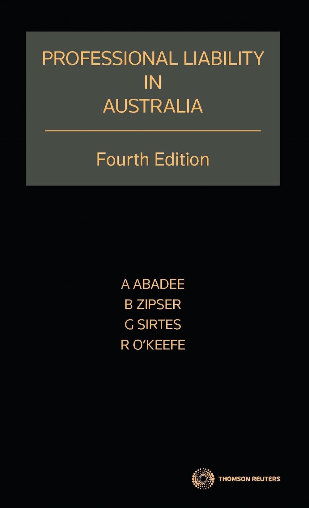 Professional Liability in Australia, 4th Edition, 9780455502649