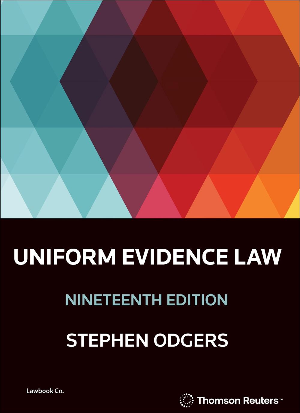 Uniform Evidence Law, 9780455503271
