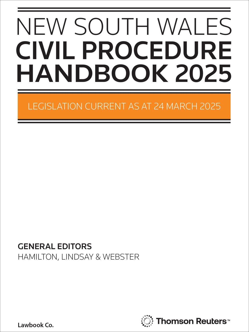 NSW Civil Procedure Handbook 2025, 9780455503592