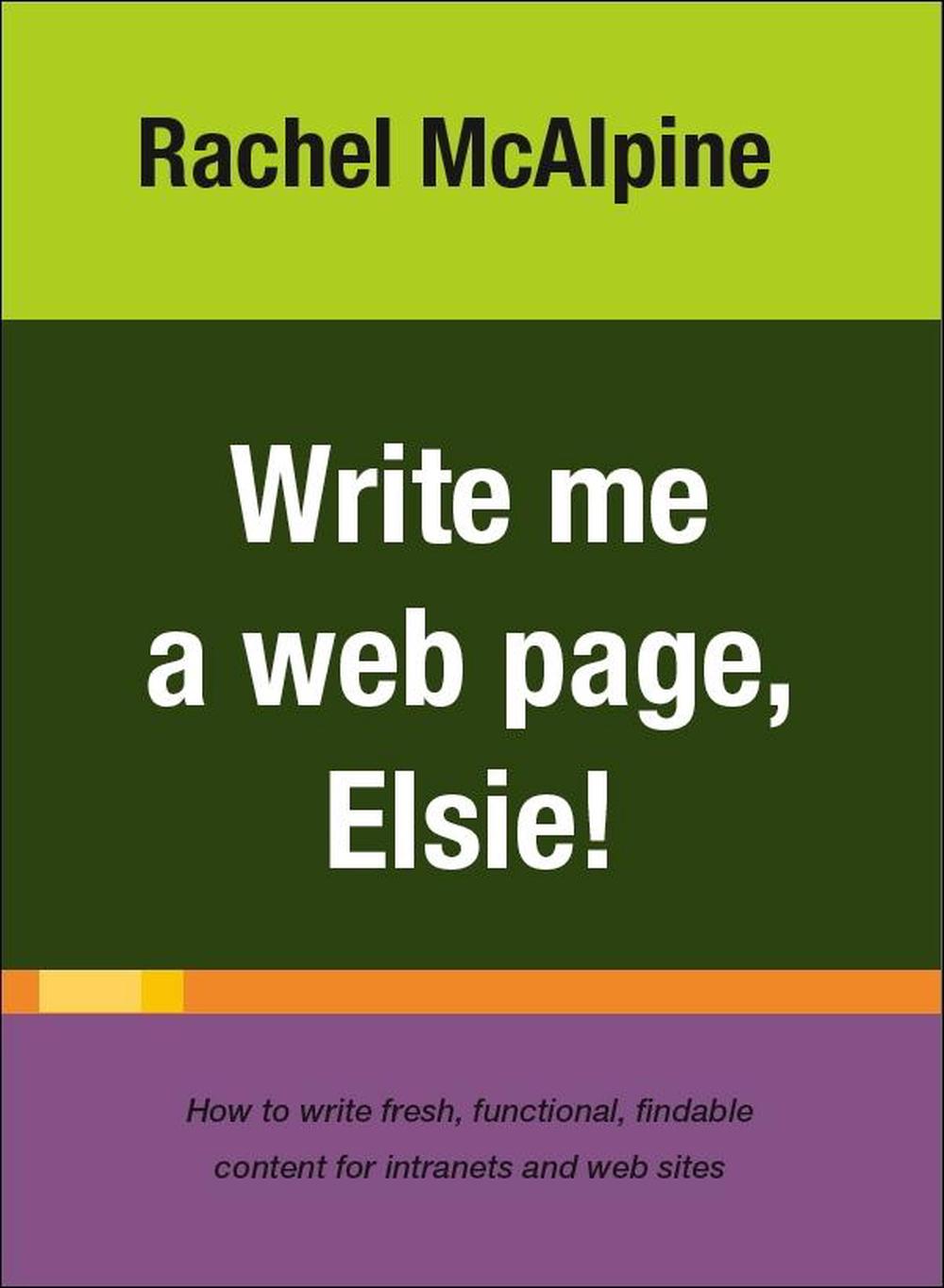 Write　Paperback,　online　at　9780473140427　Nile　Buy　by　Me　Elsie　Page　McAlpine,　a　The　Web　Rachel