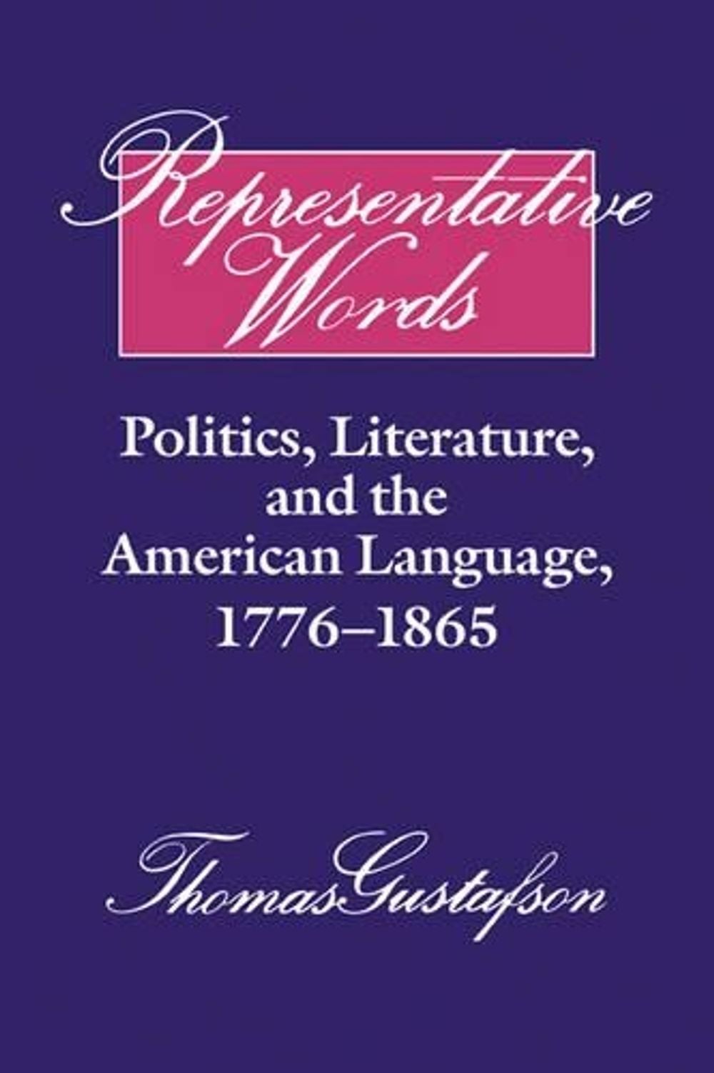Representative Words by Thomas Gustafson - ISBN: 9780521065641