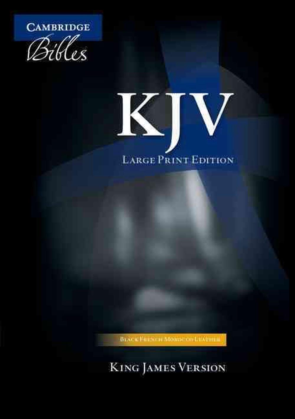 KJV Large Print Text Bible, Black French Morocco Leather, KJ653:T, 9780521508810