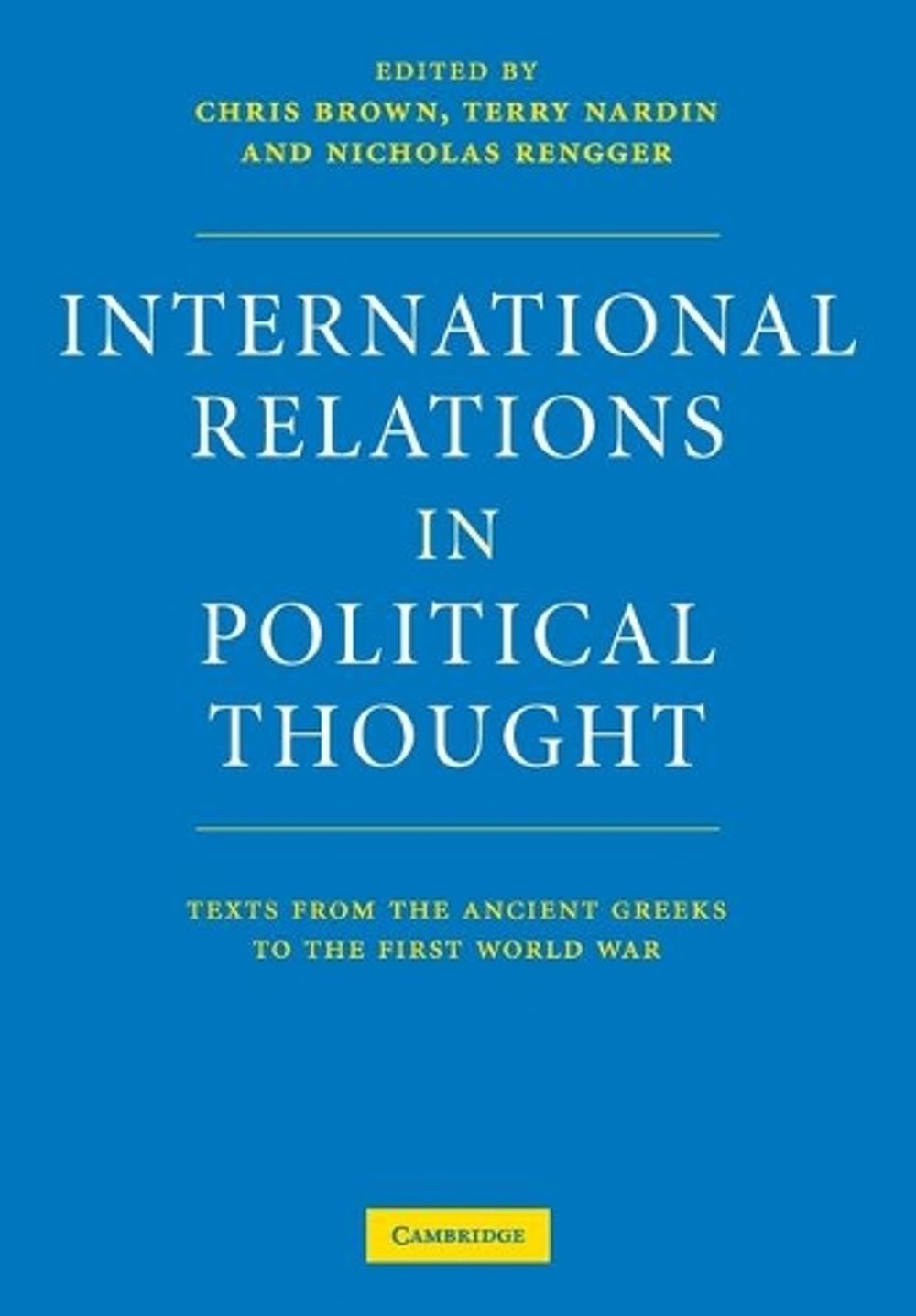 International Relations in Political Thought by Chris Brown, Paperback ...