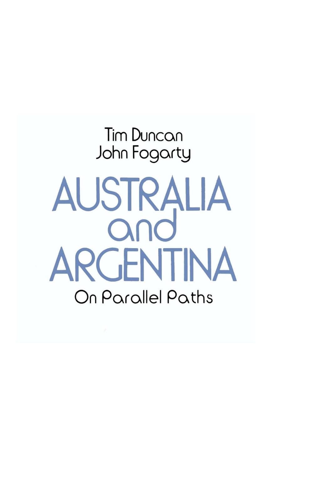 Australia and Argentina by John Fogarty - ISBN: 9780522842692