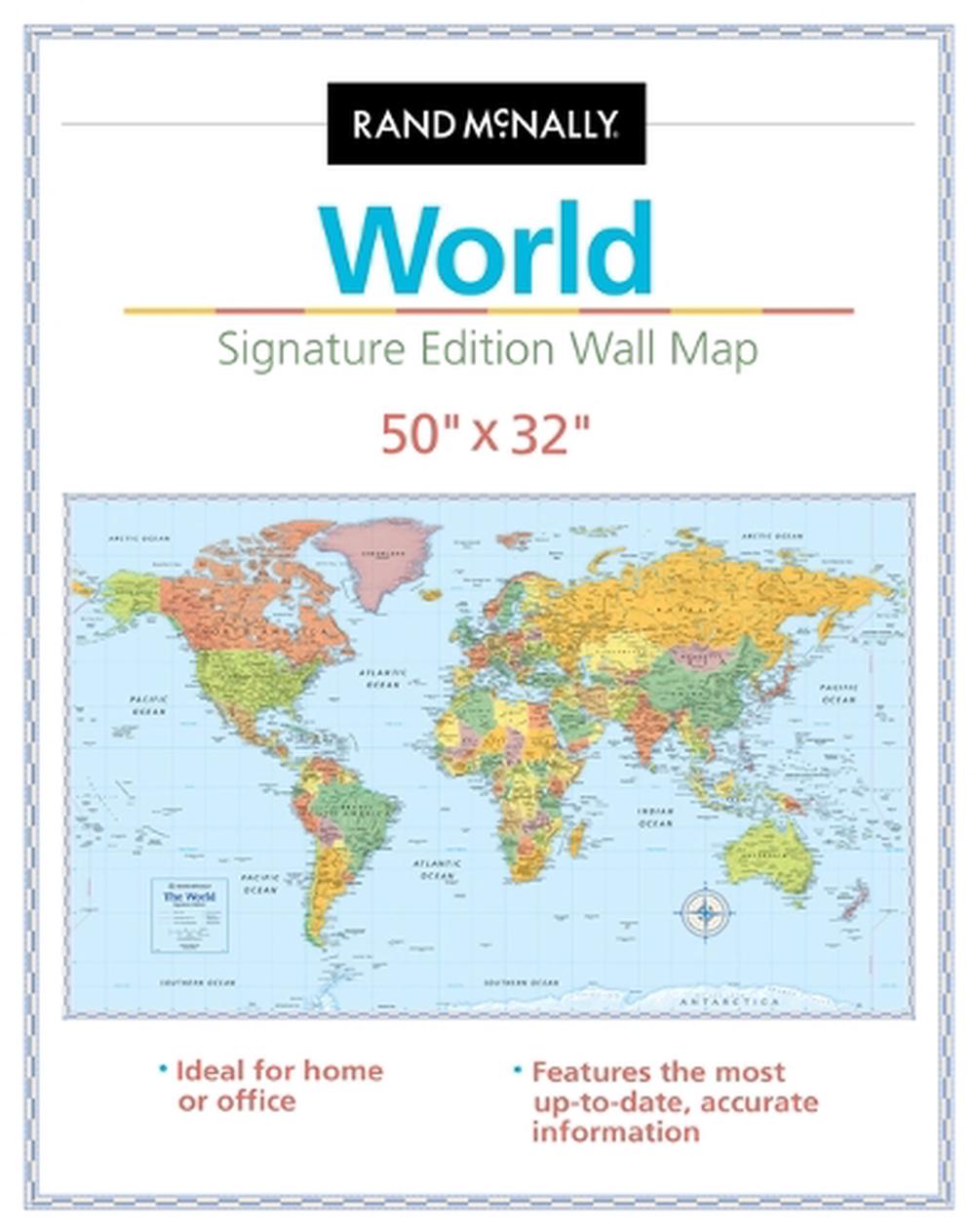 Rand McNally Signature Edition World Wall Map Folded By Rand McNally 9780528026867 