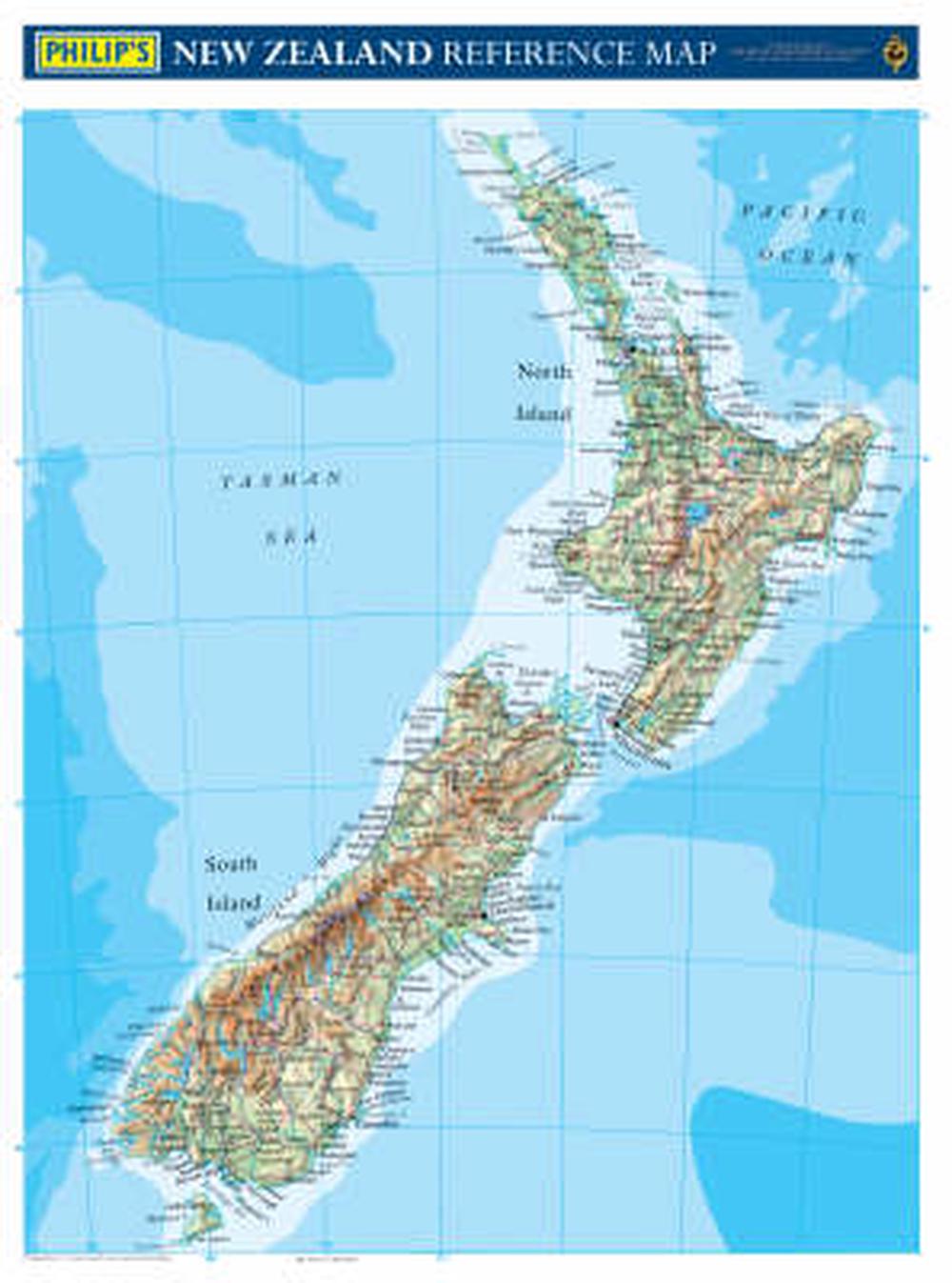 Philip's Reference Map: New Zealand, Hardcover, 9780540085712 