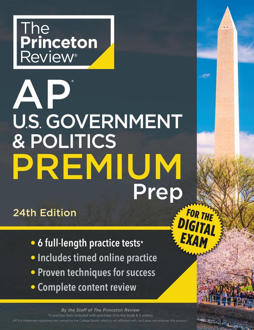 Princeton Review AP U.S. Government & Politics Premium Prep, 24th Edition, 9780593518557