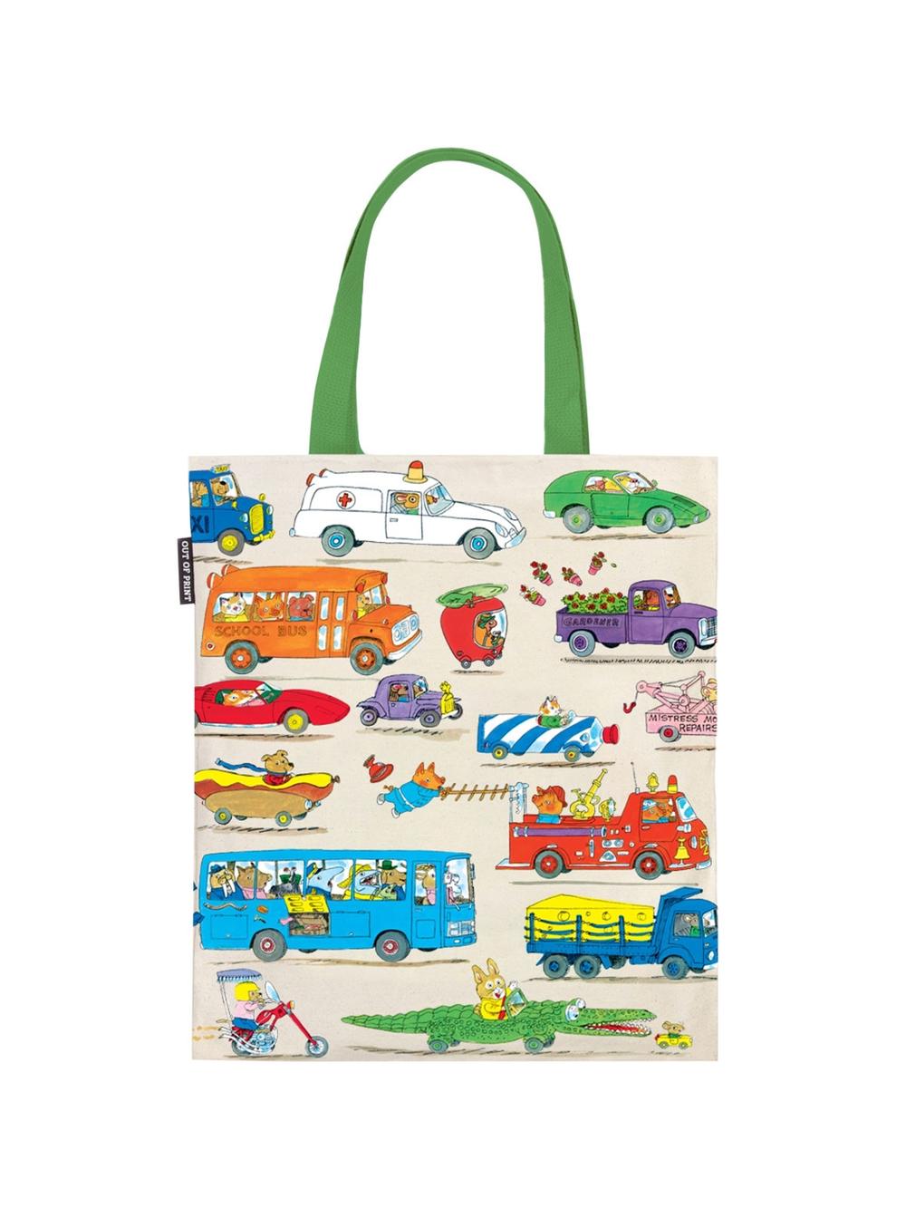 Out of Print Richard Scarry Cars and Trucks and Things that Go Tote Bag, 9780593749418