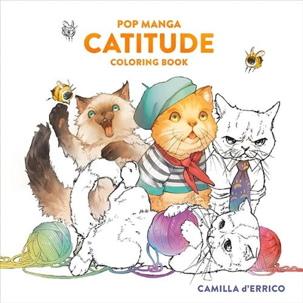 Pop Manga Catitude Coloring Book by Camilla D'Errico - ISBN: 9780593837542