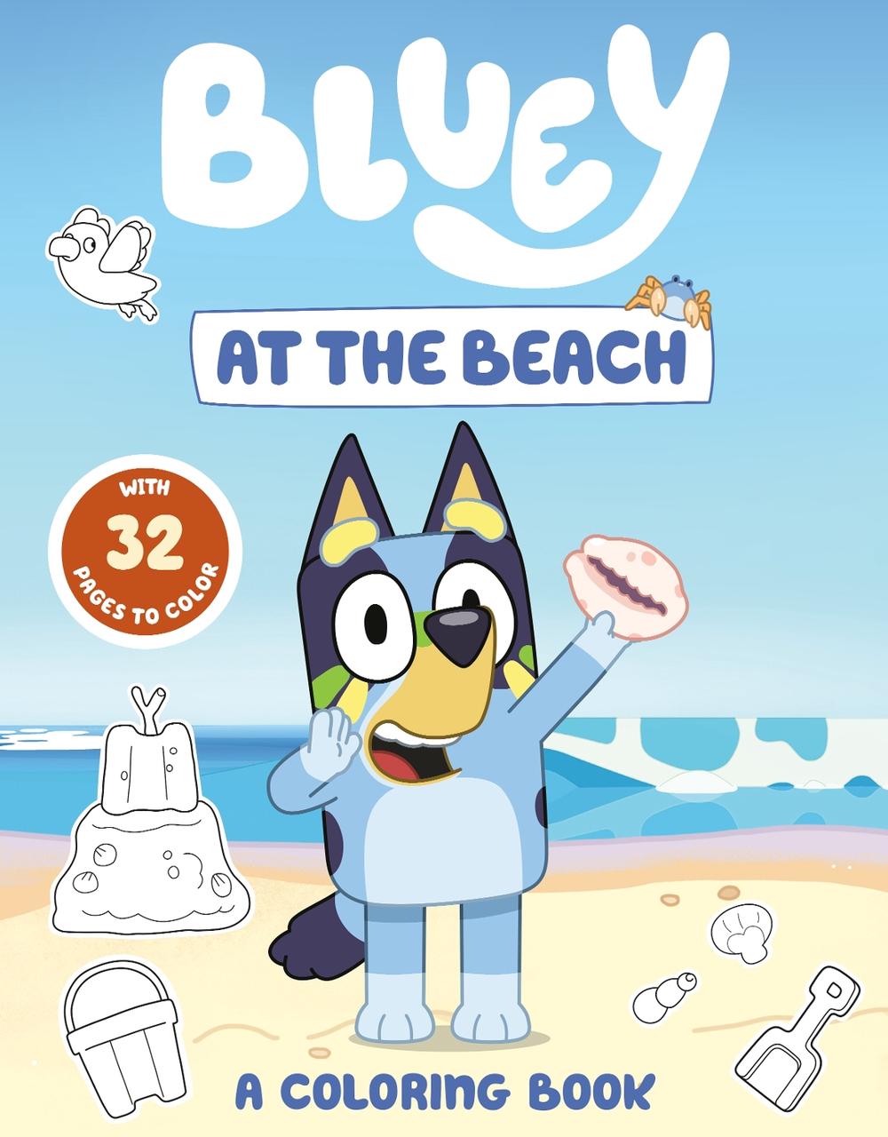 Bluey: At the Beach: A Coloring Book, 9780593891377