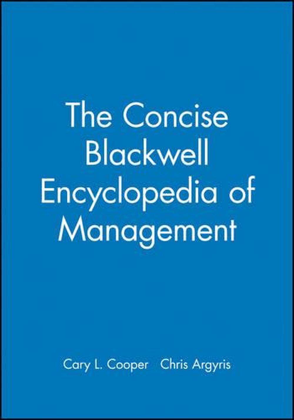 The Concise Blackwell Encyclopedia of Management, 9780631209119