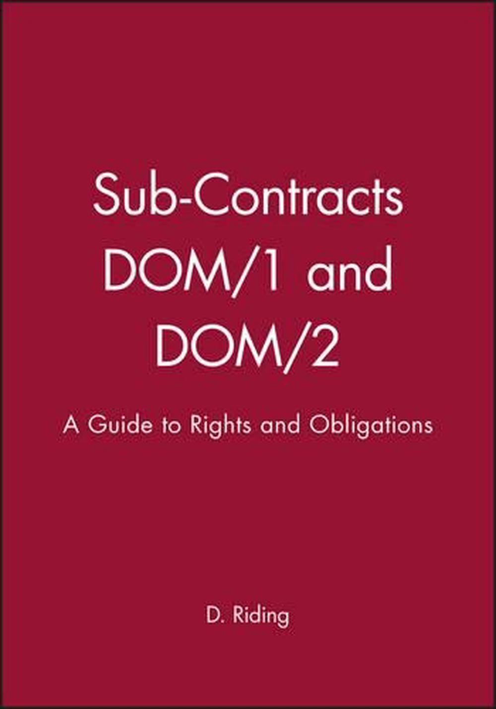 Sub-Contracts DOM/1 and DOM/2, 1st Edition, 9780632041251