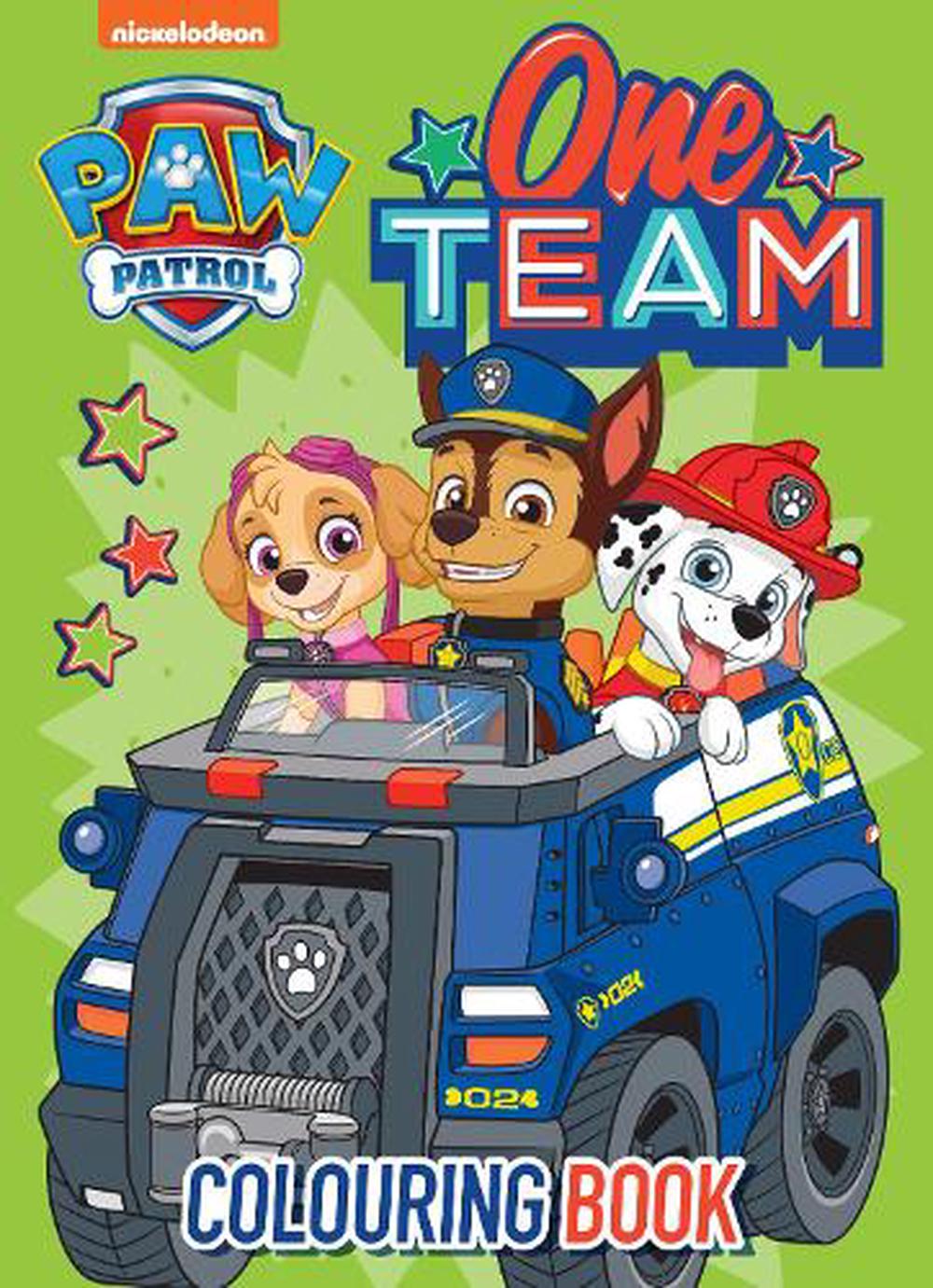 Paw Patrol One Team Colouring Book For Kids To Colour & Decorate