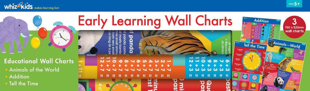 Whiz Kids 3 Pack Wall Charts - Early Learning by Lake Press - ISBN: 9780655213918