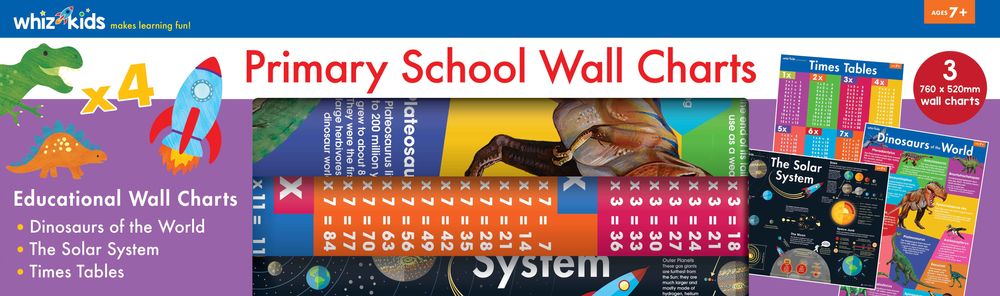 Whiz Kids 3 Pack Wall Charts - Primary School - ISBN: 9780655213925