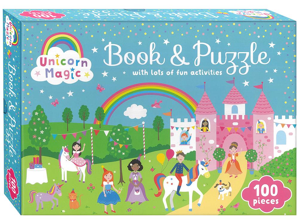 Lake Press Unicorn Magic Book & Puzzle, 9780655219552