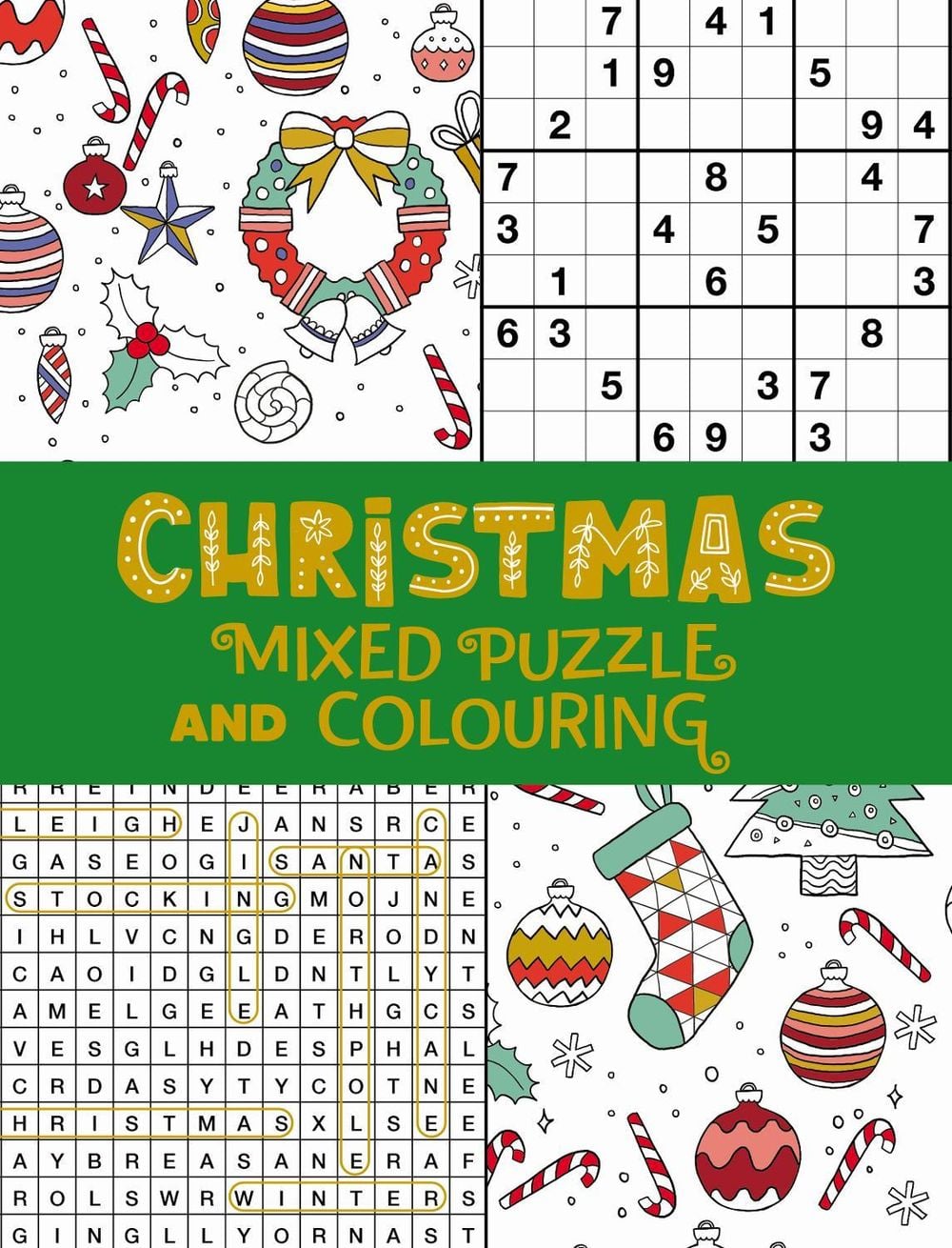 Christmas - Mixed Puzzles and Colouring by Lake Press - ISBN: 9780655231356