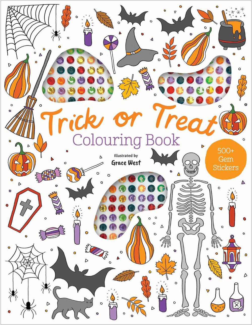 GEM Sticker Colouring Book - Trick or Treat, 9780655240778
