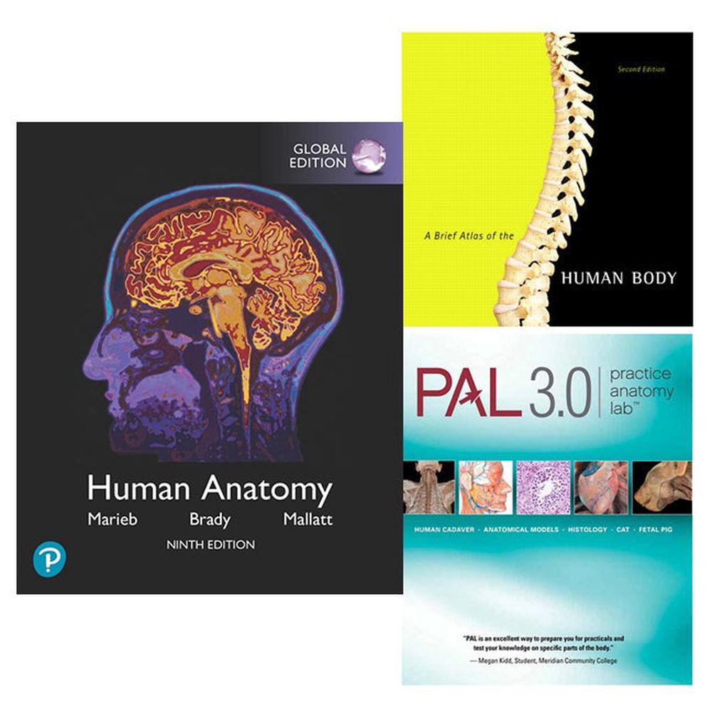 Human Anatomy, Global Edition + Practice Anatomy Lab 3.0 + A Brief Atlas of the Human Body, 9th Edition, 9780655797166