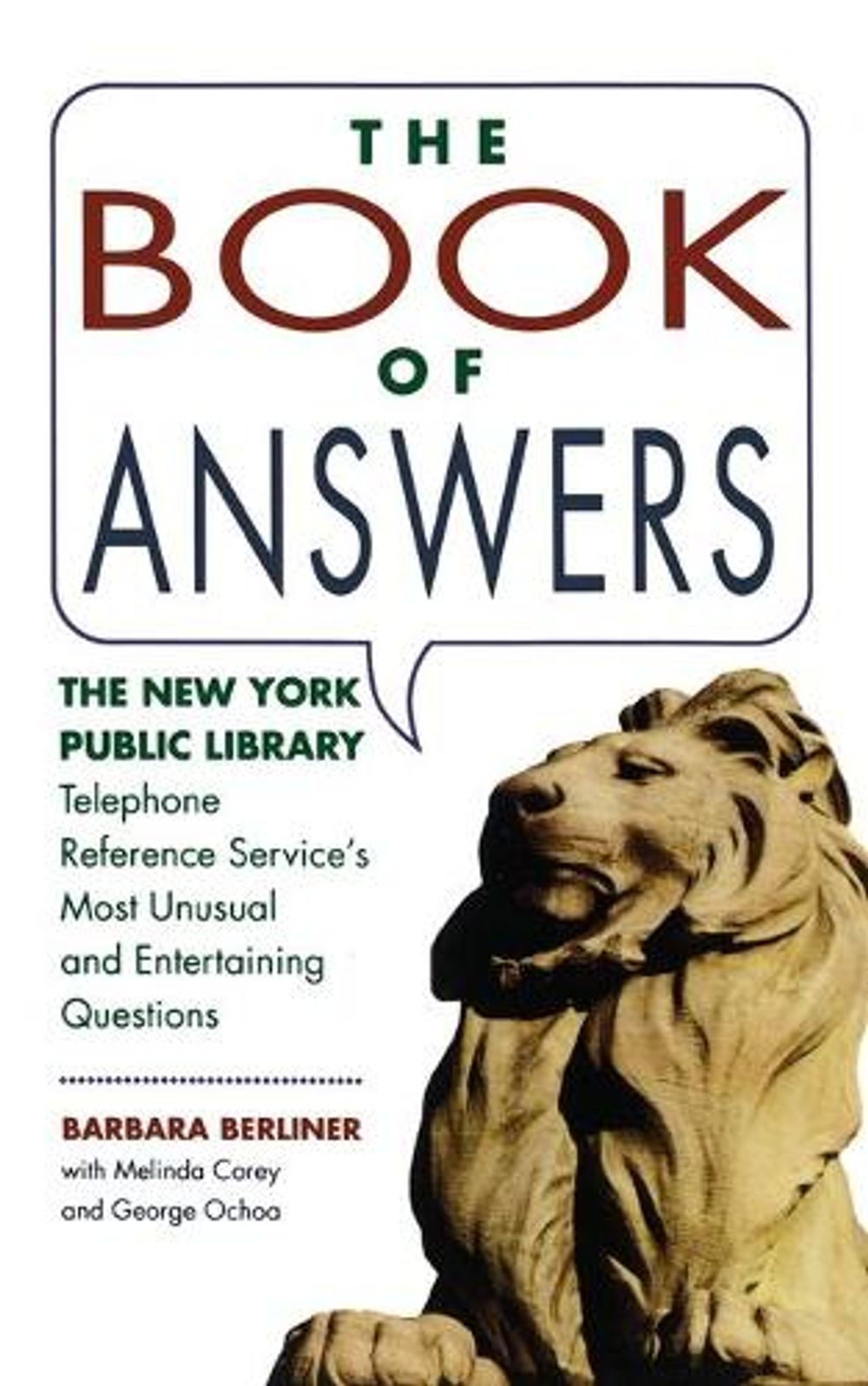Book of Answers by Barbara Berliner - ISBN: 9780671761929