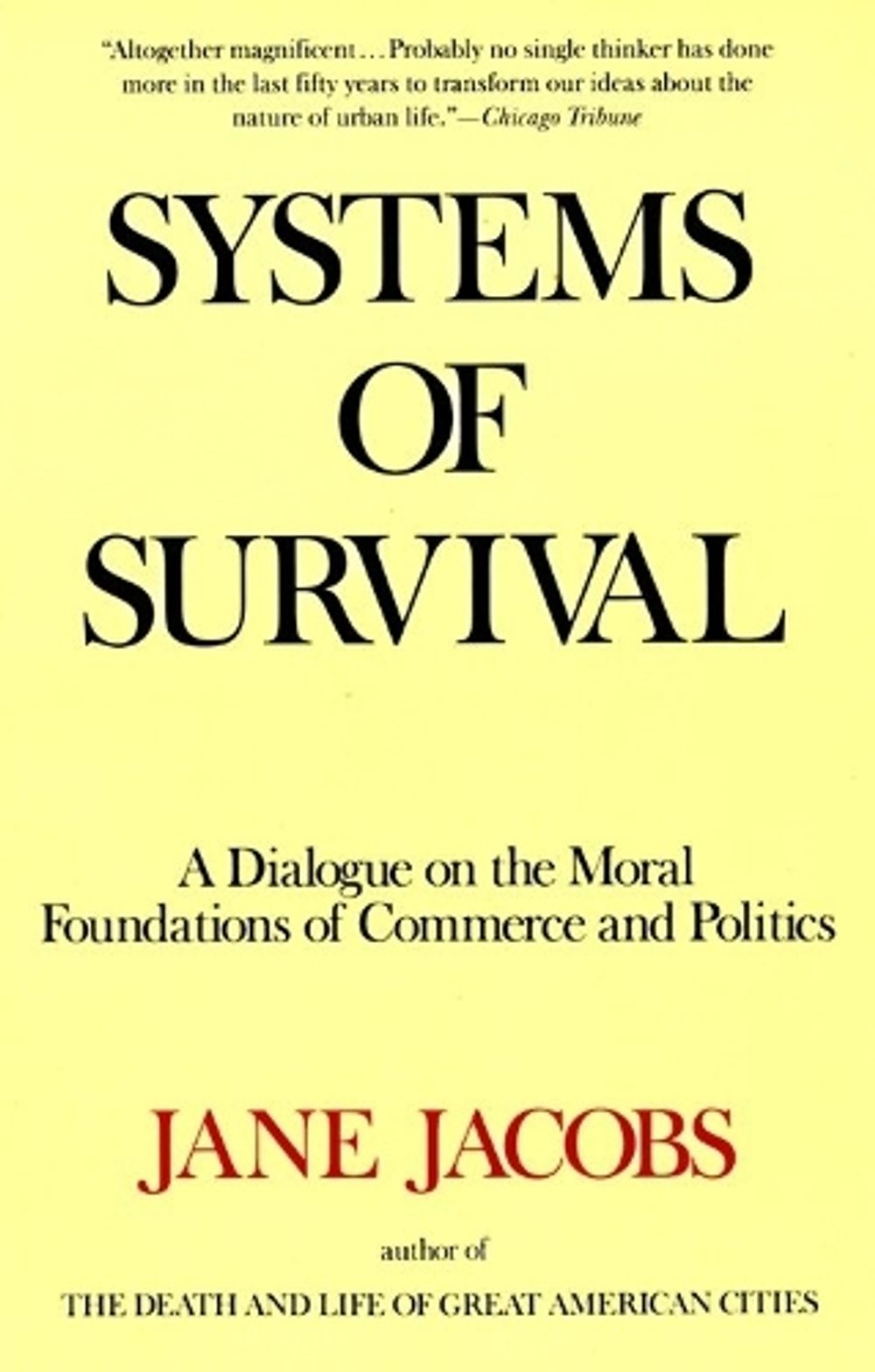 Systems of Survival by Jane Jacobs - ISBN: 9780679748168