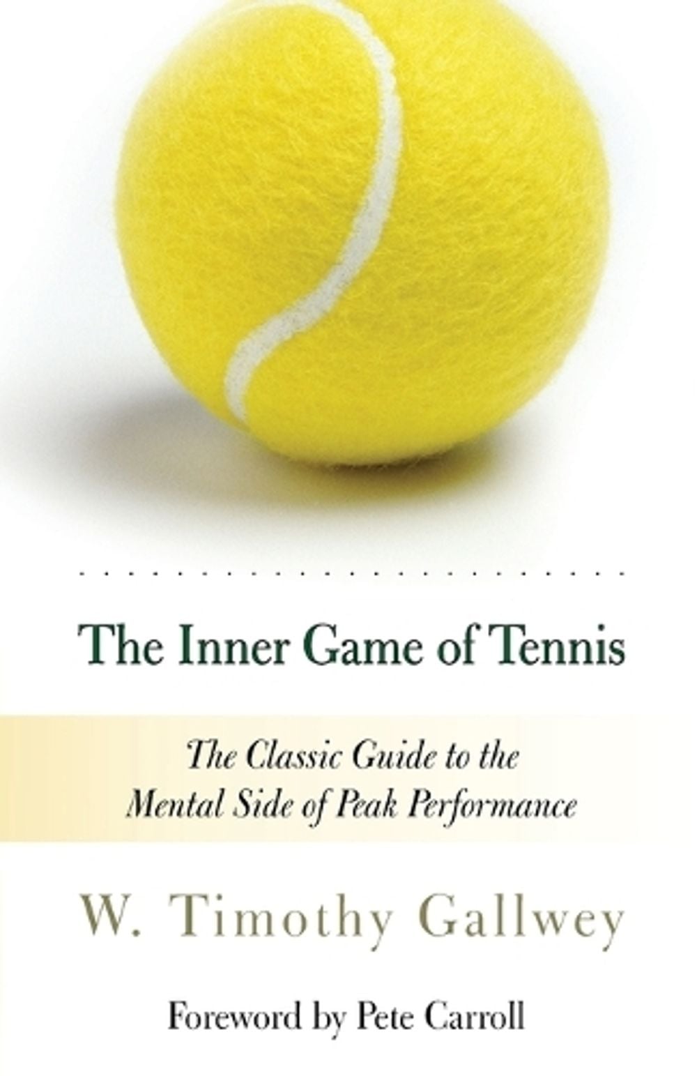 The Inner Game of Tennis by W. Timothy Gallwey - ISBN: 9780679778318
