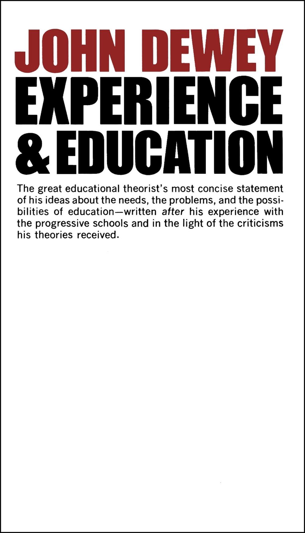 Experience And Education by John Dewey - ISBN: 9780684838281
