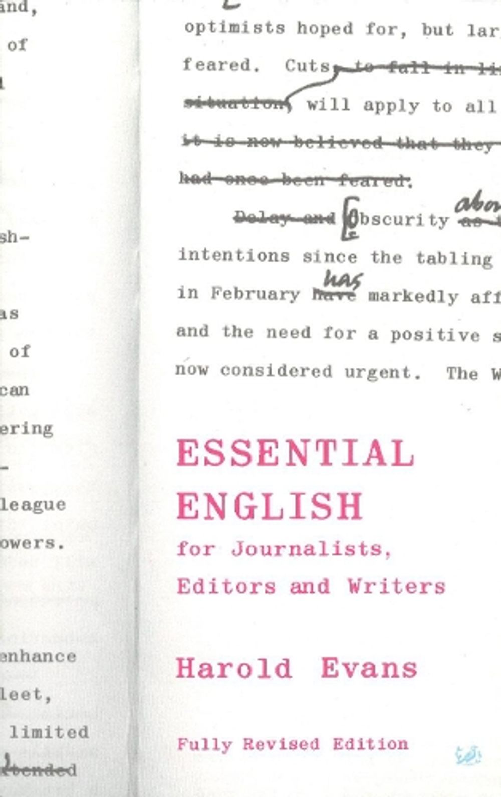 Essential English for Journalists, Editors and Writers by Harold Evans - ISBN: 9780712664479