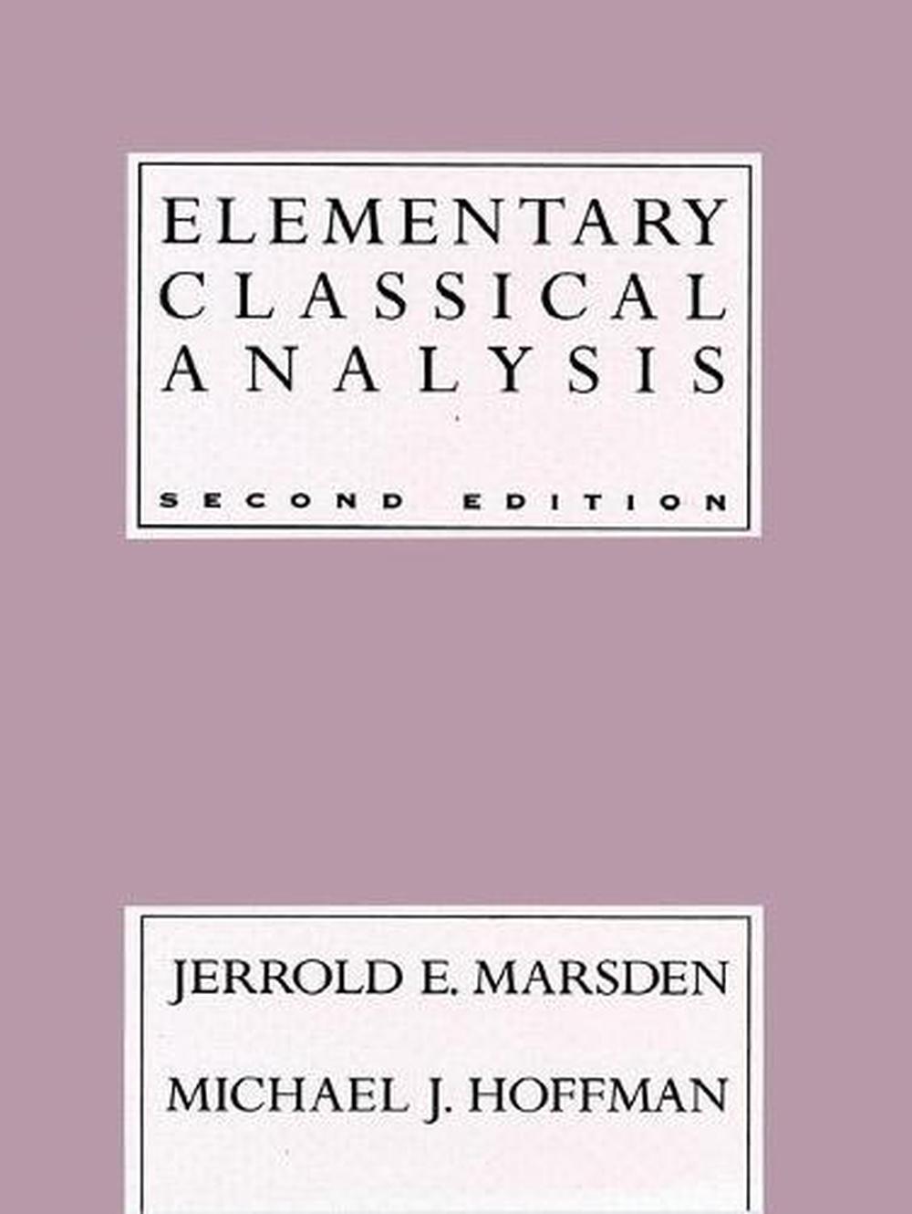 Elementary Classical Analysis, 9780716721055
