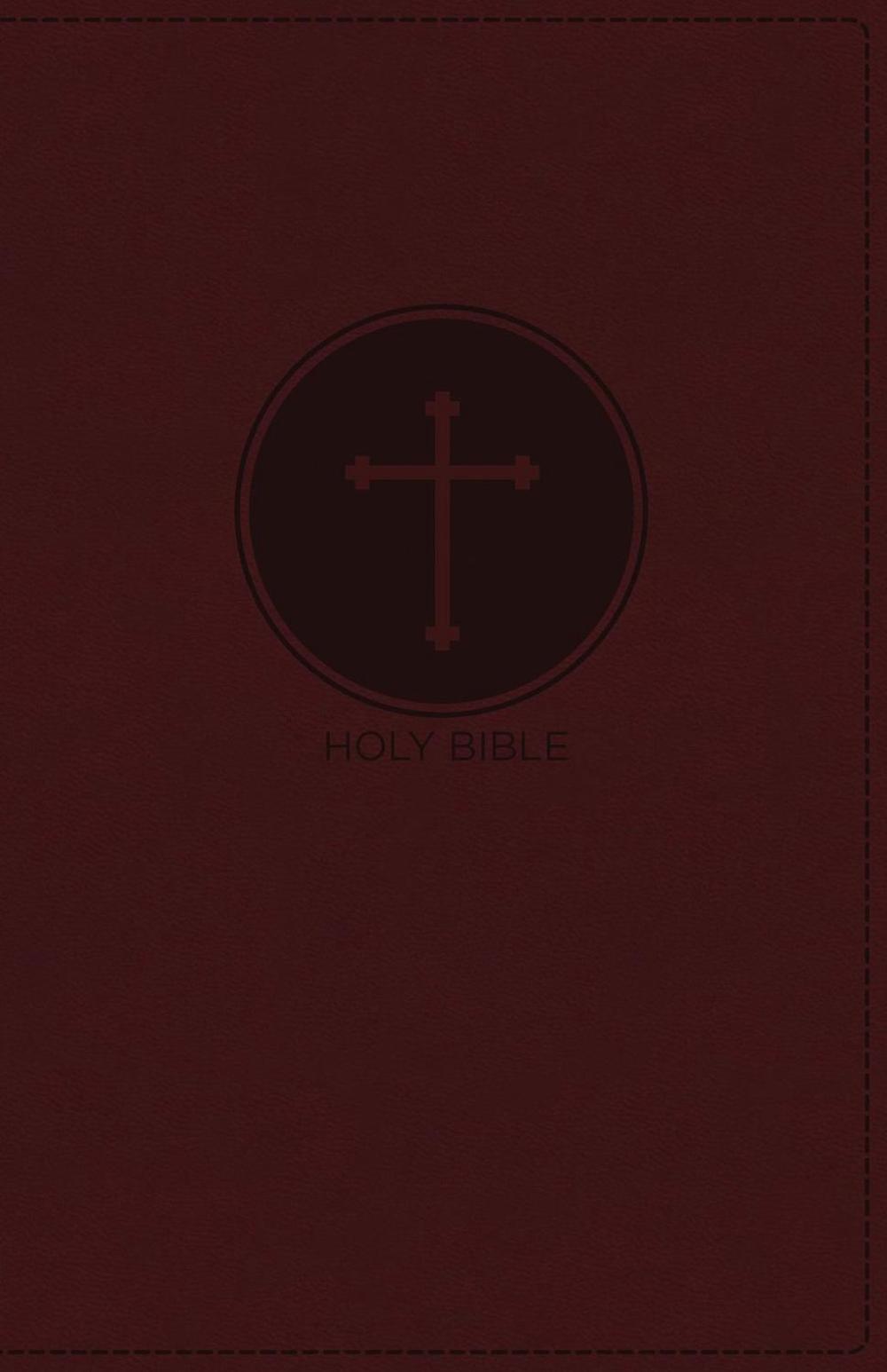 NKJV, Deluxe Gift Bible, Leathersoft, Burgundy, Red Letter, Comfort Print, 9780718075217