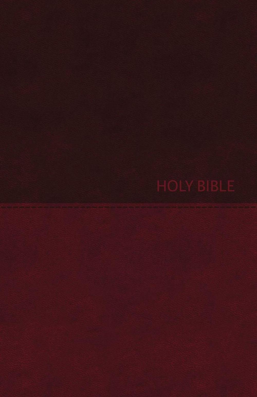 NKJV, Thinline Bible, Compact, Leathersoft, Burgundy, Red Letter, Comfort Print, 9780718075538