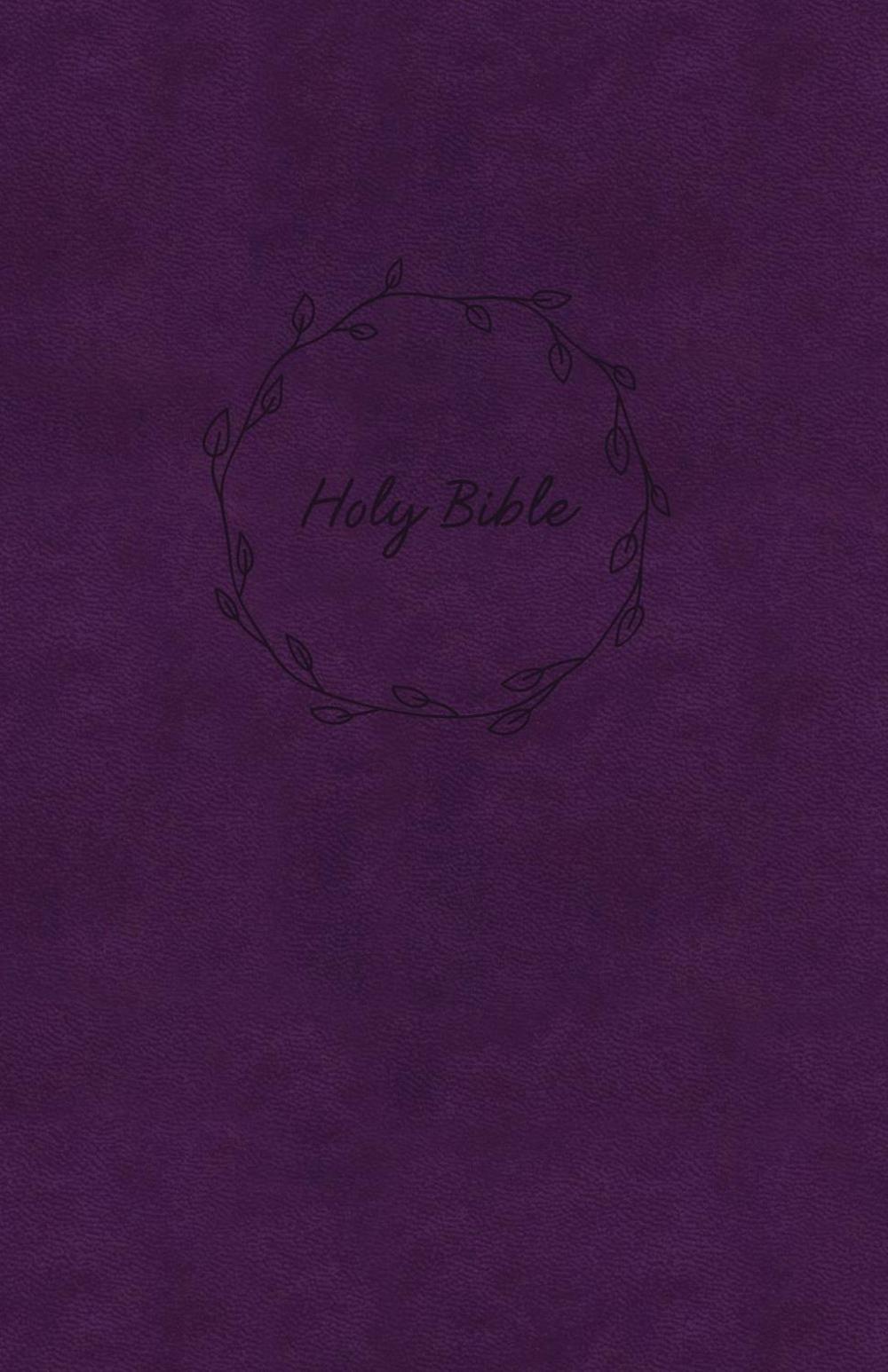 NKJV, Value Thinline Bible, Large Print, Purple Leathersoft, Red Letter, Comfort Print, 9780718075590