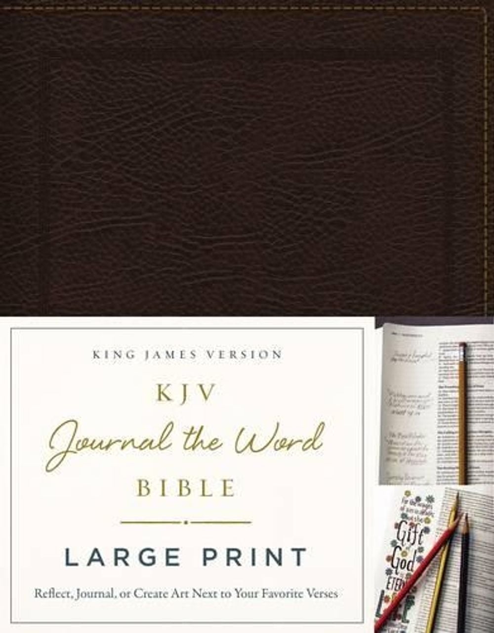 KJV Large Print Bible, Journal the Word, Reflect, Journal or Create Art Next to Your Favorite Verses (Brown Bonded Leather, Red Letter, Comfort Print: King James Version) by Thomas Nelson - ISBN: 9780718090852