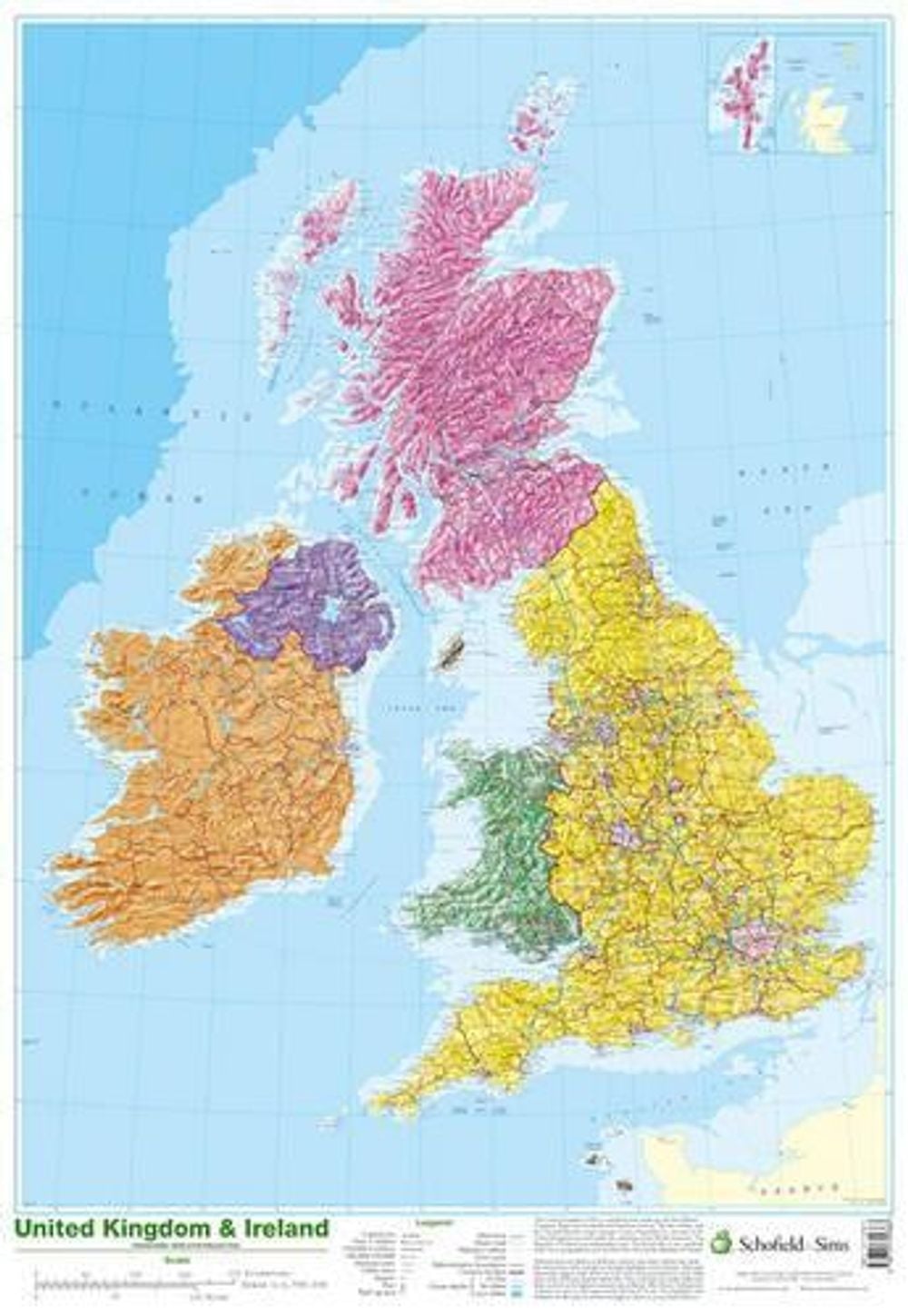 Map of UK and Ireland - ISBN: 9780721709383