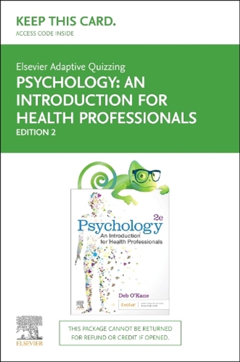 Elsevier Adaptive Quizzing for Psychology: an Introduction for Health Professionals 2e - Access Card, 2nd Edition by Debra O'Kane - ISBN: 9780729597975
