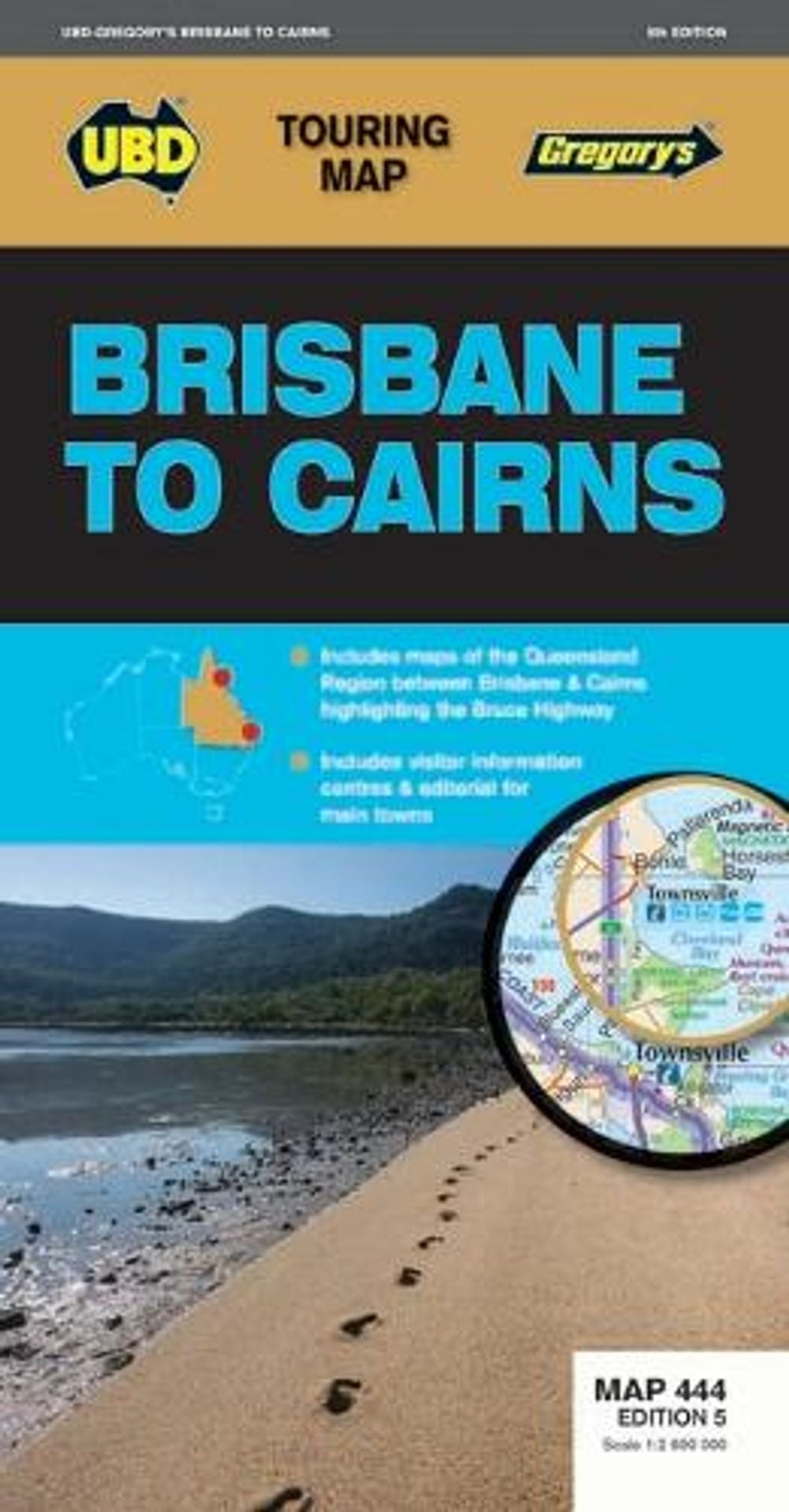 Brisbane to Cairns Map 444 5th ed by UBD Gregory's - ISBN: 9780731931156